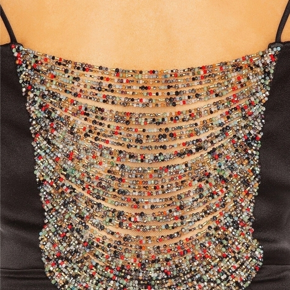 New Galvan London Spaghetti Strap Beaded Jumpsuit NWT Size 8 US - Picture 3 of 13